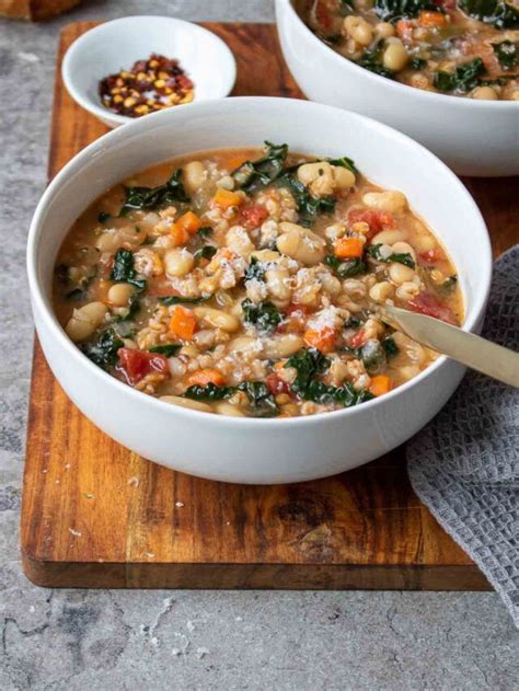 Tuscan Farro Soup Stephanie Kay Nutrition