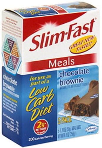 Slim-Fast Chocolate Brownie Meal Bar - 5 ea, Nutrition Information | Innit