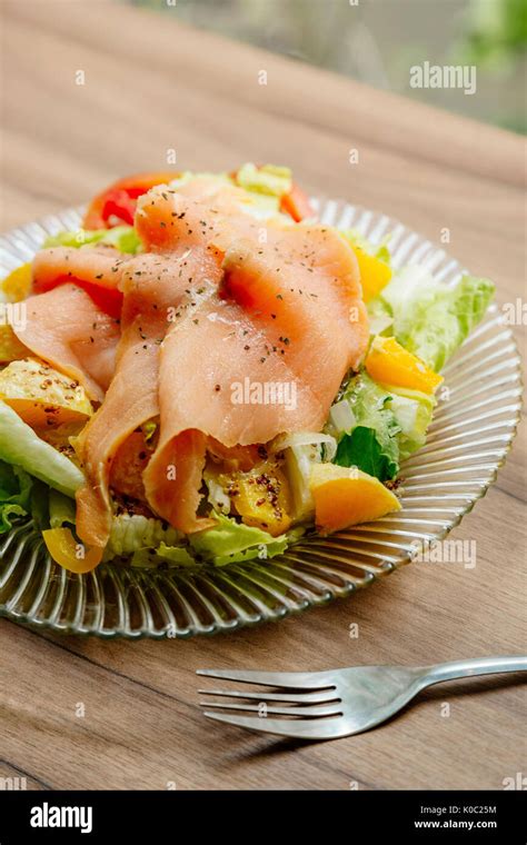 smoked trout salad Stock Photo - Alamy