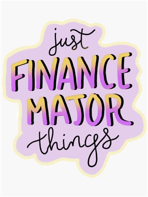 Finance Major Things Sticker By Amgc Artwork Redbubble