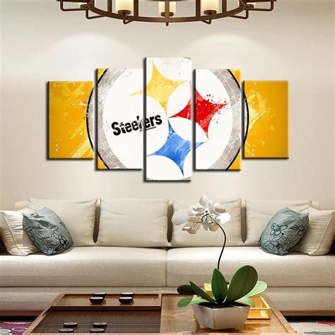 Pittsburgh Steelers Paint Splash Wall Canvas 1 – Donelanetop Store