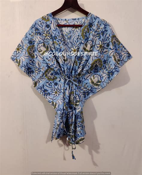 Beach Wear Kaftan Caftan Bikini Cover Up Maxi Dress Handmade Cotton