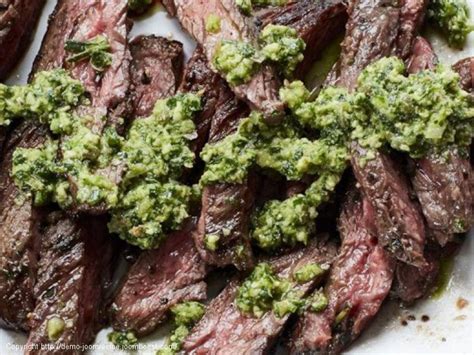 Tuscan Skirt Steak With Salsa Verde