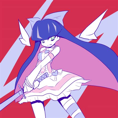 The Big Imageboard Tbib 1girl Bow Long Hair Marushin Multicolored Hair Panty And Stocking With