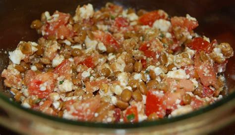 Lentil Feta Tomato Salad Recipe The Food Groove