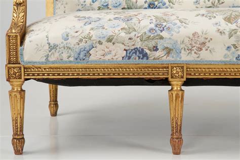 French Louis Xvi Style Giltwood Antique Settee Sofa Canape C At