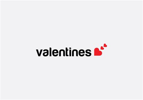 Abstract Valentines typography emblem logo design 17062711 Vector Art ...