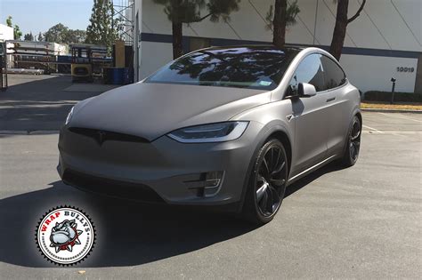 Avery Matte Grey Tesla Model X Car Wrap | Wrap Bullys