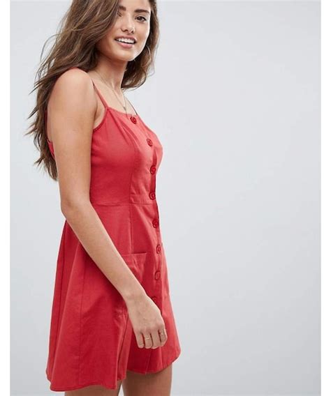 Asos（エイソス）の「asos Fuller Bust Linen Button Through Sundress Mini Dress