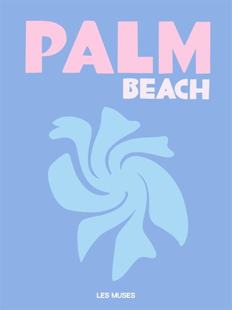 Palm Beach Art Print By Les Muses In 2024 Beach Wall Collage Preppy