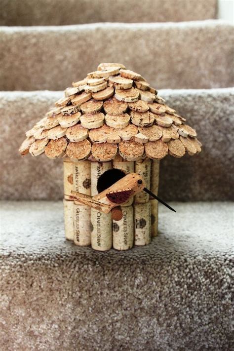 Repurposed Wine Corks Make A Round Bird House Cork Bird House Wine