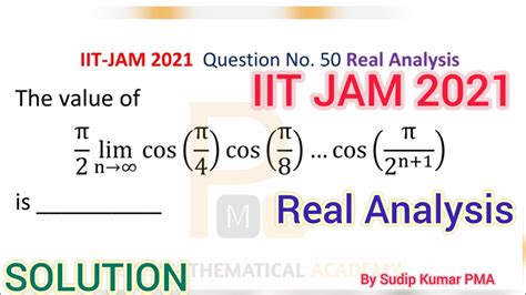 Iit Jam 2021 Real Analysis Solution Iit Jam Mathematics Solution Q