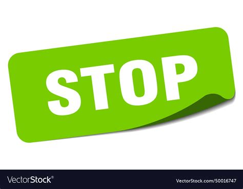 Stop sticker stop label Royalty Free Vector Image