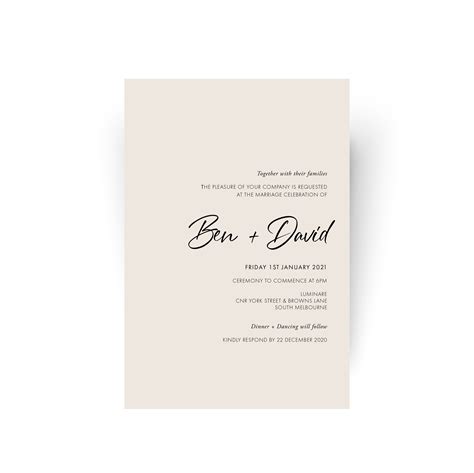 Ben Equality Wedding Invitation Wedding Paper Chic