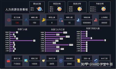 人力资源数字化管理可视动态看板Excel模版直接套用 知乎