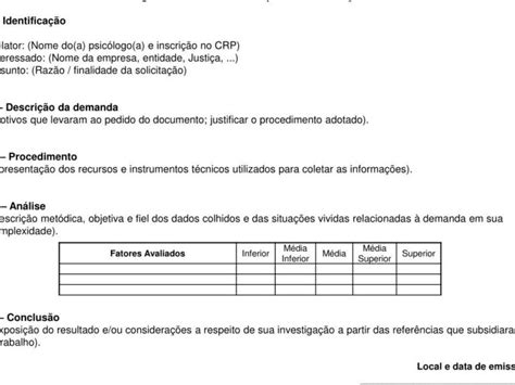 Exemplo de relatório psicológico guia completo e modelos práticos