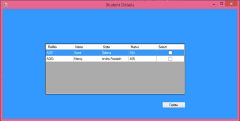 Delete Multiple Records From A DataGridView Using CheckBox In Windows Form