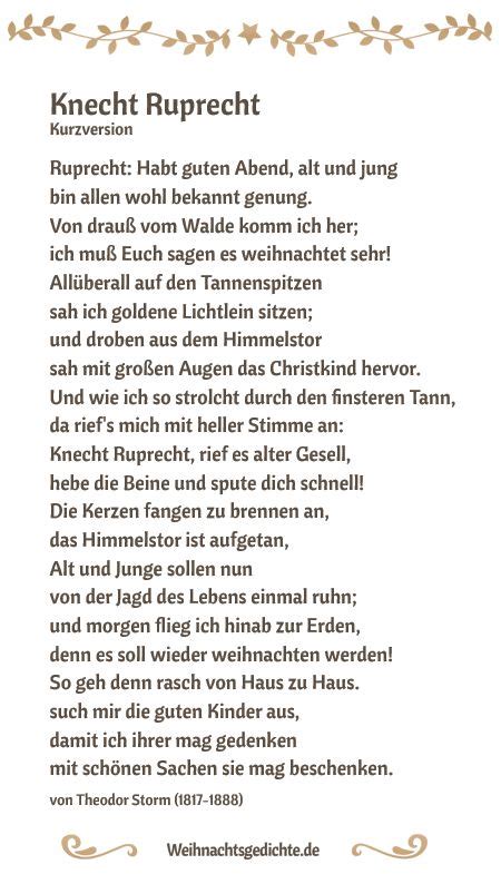 Weihnachtsgedicht Knecht Ruprecht Weihnachtsgedichtknechtruprecht