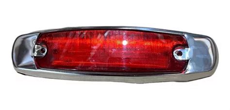 Plafon 12 Led Lateral Ovalado Base Cromada Rojo