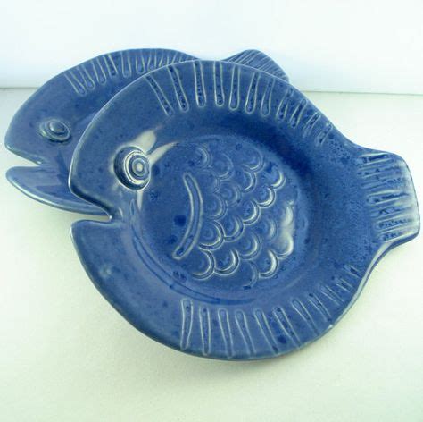 Blue Fish Two Plates Made To Order By WisperOn On Etsy Ceramic Fish