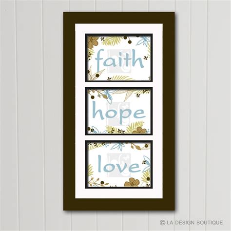 Faith Hope Love, Faith Hope Love Wall Art, Faith Hope Love Print, Faith ...