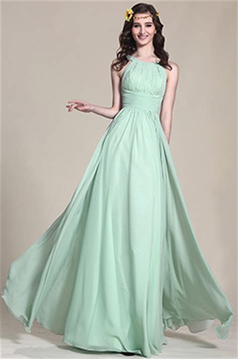 A Line Capped Sleeves Mint Bridesmaid Dress Evening Dress