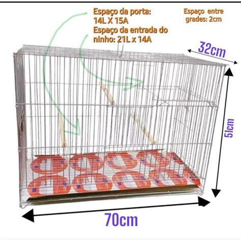 Criadeira Gaiola Passaro Calopsita C Suporte Ninho Shopee Brasil