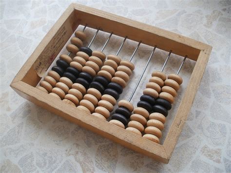 Mini Abacus Wooden Frame Abacus Vintage Counting Frame Office Etsy