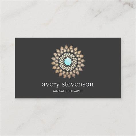 Gold Lotus Mandala Massage Therapist And Yoga Business Card Zazzle In