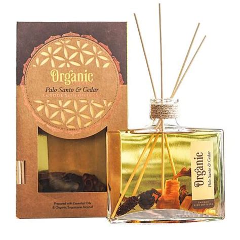 Reed Stick Diffuser In Flat Bottle Organic Goodness Palo Santo Cedar