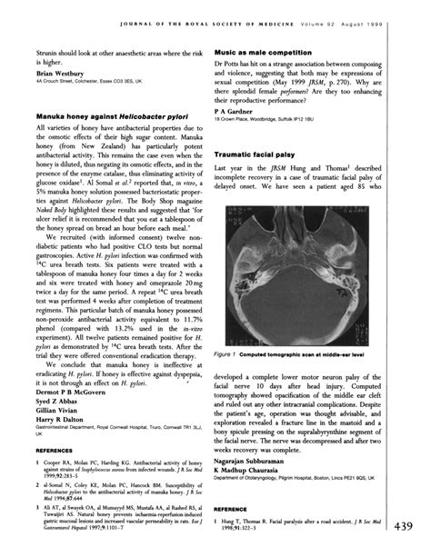 (PDF) Manuka honey against Helicobacter pylori [5]