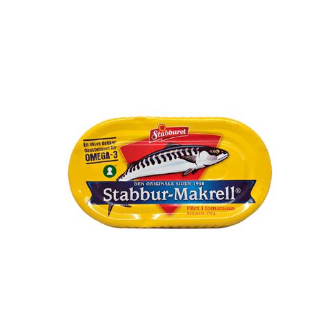 Stabburet Stabbur Makrell Filet I Tomatsaus 170g Mackerel Fillets With