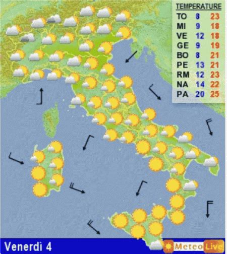 Cartina Meteo Italia Oggi Cartina