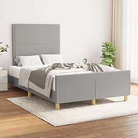 Best Pris P Vidaxl Bed Frame Med Huvudgavel Ljusgr X Cm Tyg