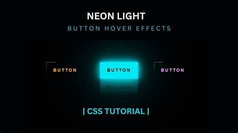 Create Stunning Neon Button Hover Effects Html Css Tutorial Youtube