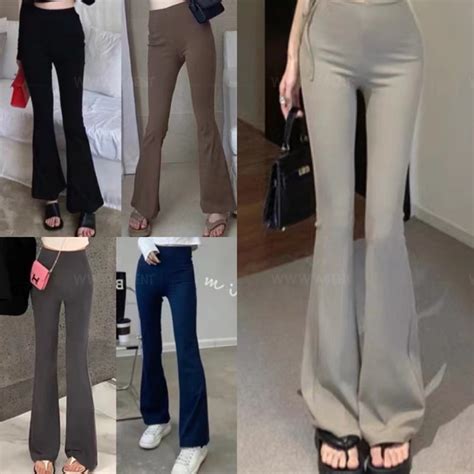 Bootcut Palazzo Knitted Rm14 Seluar Bootcut Pants Flare Leg Legging