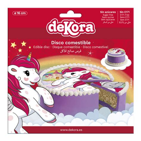 Disco Comestible Tarta Unicornio Cm Sin Az Car Dekora