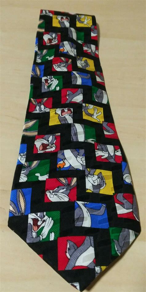 Bugs Bunny Tie Looney Tunes Mania 1996 Silk Necktie Gem