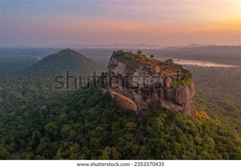 Sunrise Aerial View Sigiriya Rock Fortress Stock Photo 2353370435 ...