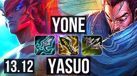 Yone Vs Yasuo Top 12 1 7 1 3m Mastery 400 Games Dominating Tr