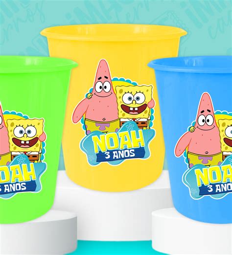 Baldinhos De Pipoca Personalizados Bob Esponja Elo