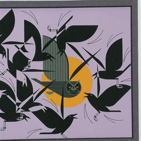 Offset Lithograph After Charley Harper Owltercation 21st Century Ebth