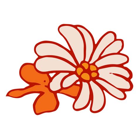 Design Png E Svg De Flor De Margarida Laranja Para Camisetas