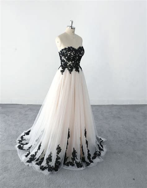 Black And White Wedding Dresses Custom Wedding Dresses Black Lace