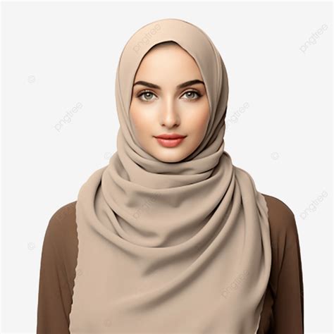 Hijab Fofo Para Modelo De Mulher Mu Ulmana Maquete Fundo Branco Png