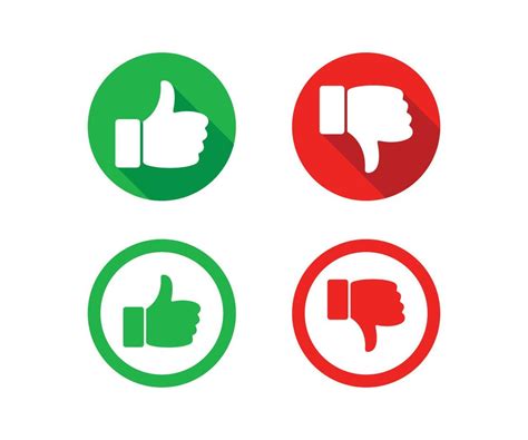 Thumbs Up And Thumbs Down Icons Template 16645949 Vector Art At Vecteezy