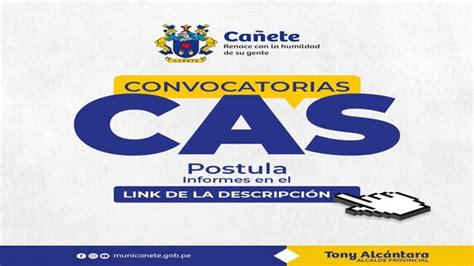 COMUNICADO Convocatoria CAS Noticias Municipalidad Provincial De