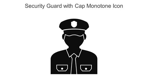 Security Guard With Cap Monotone Icon In Powerpoint Pptx Png And