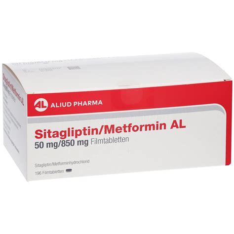 SITAGLIPTIN Metformin AL 50 Mg 850 Mg Filmtabl 196 St Mit Dem E Rezept