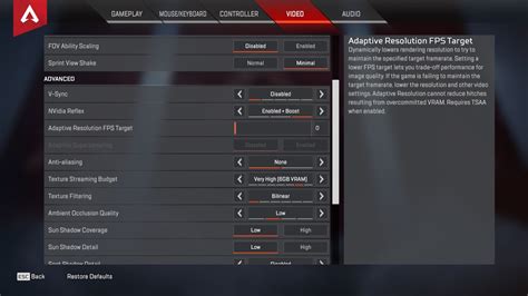 Apex Legends Best Settings For Low End Pcs